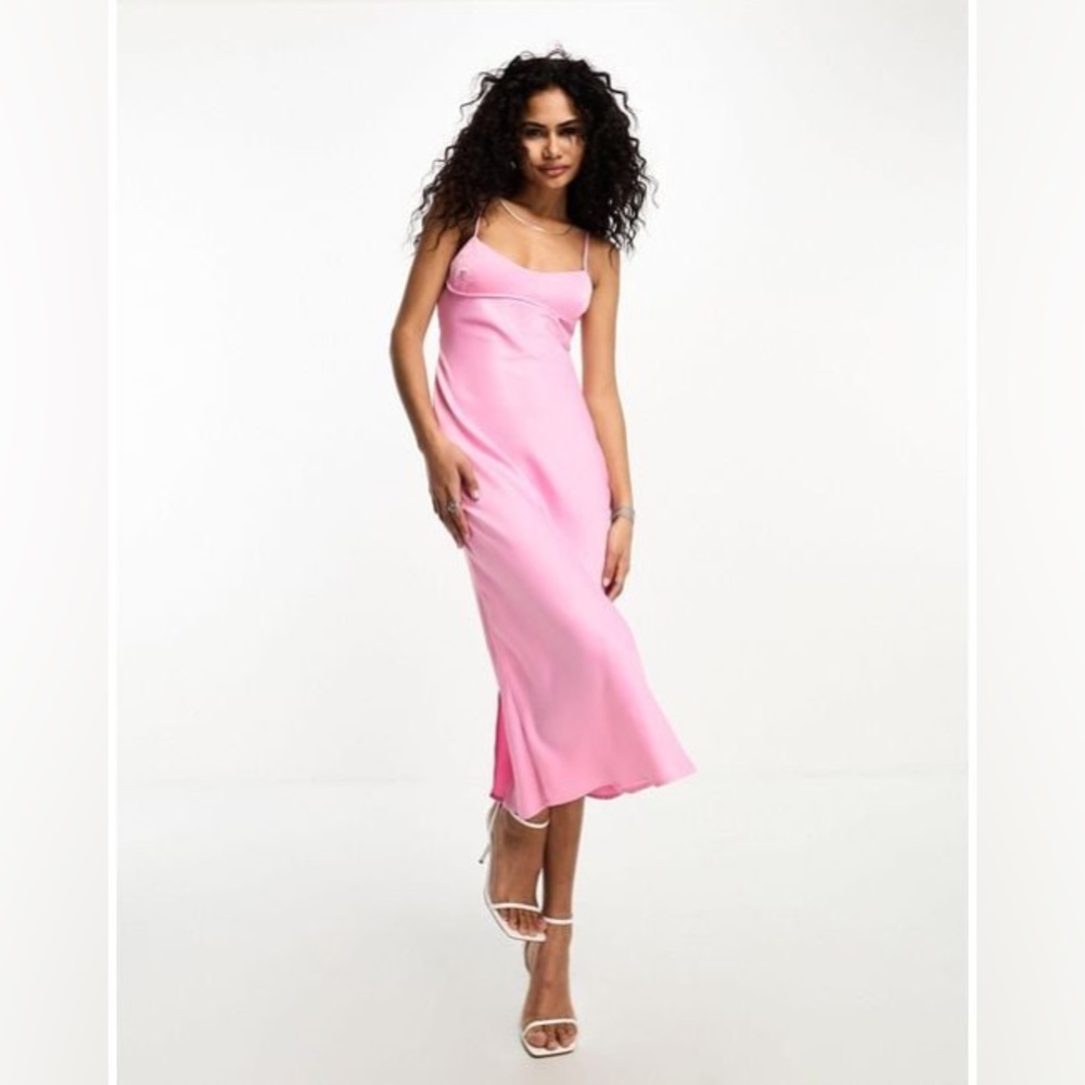 ZARA Viral Pink Slip Dress - Size SMALL
